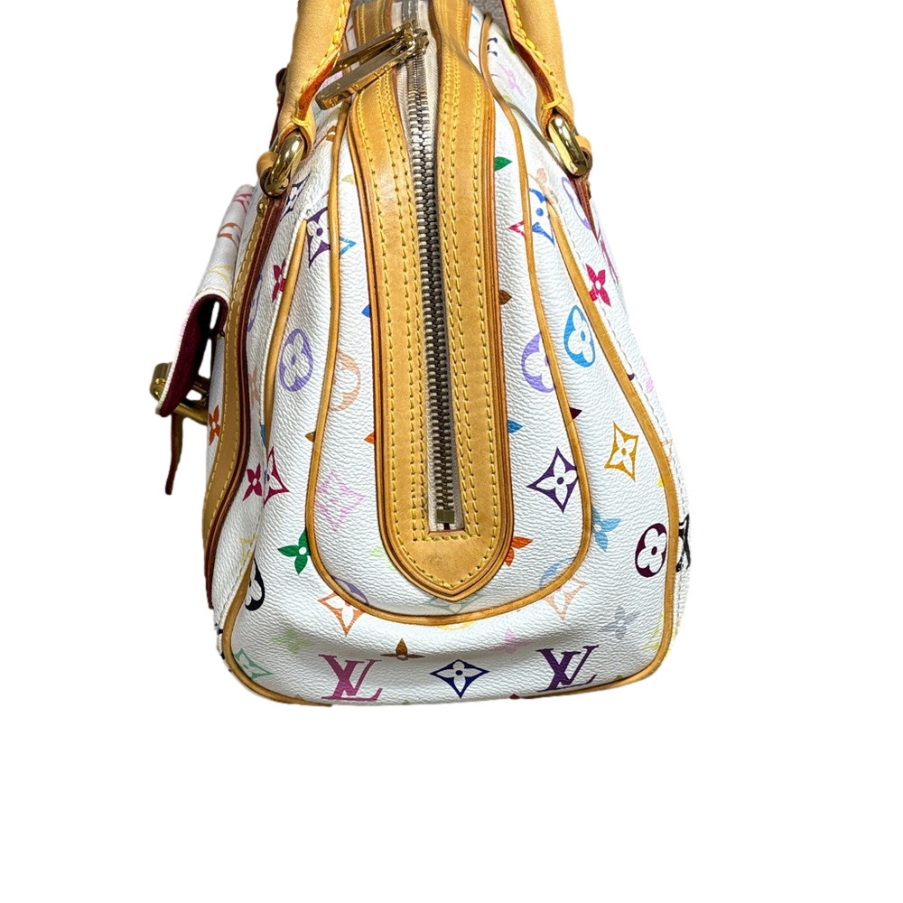 Louis Vuitton Priscilla White Multicolor Monogram Bag Vintage - Picture 7 of 15
